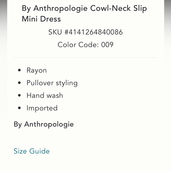 NWT Anthropologie‎ cowl-neck slip dress floral - Picture 5 of 7